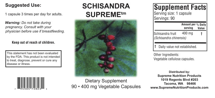 Supreme Nutrition Products Schisandra Supreme